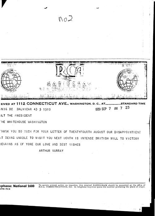 [a348n02.jpg] - Arthur Murray-->FDR 9/7/39