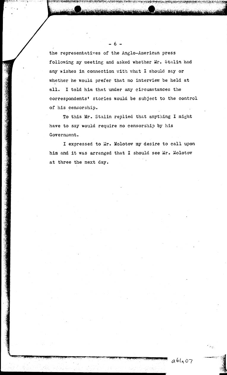 [a61n07.jpg] - Hopkins on Conference with Stalin to FDR 9/11/41