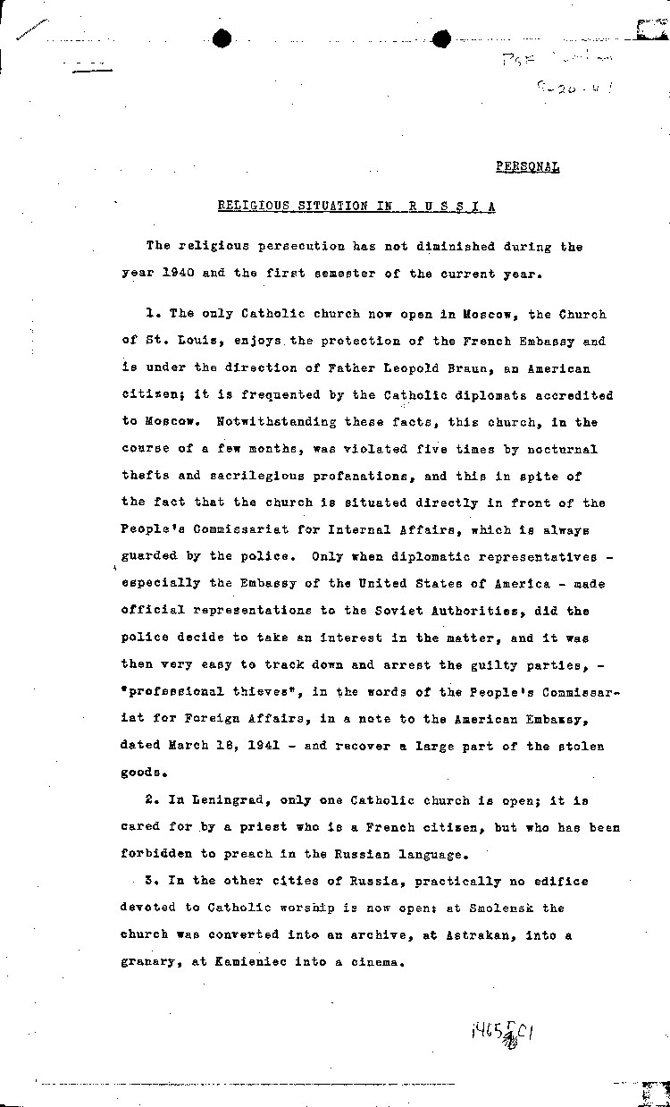 [a465r01.jpg] - Religious Situation in Russia 9/20/41
