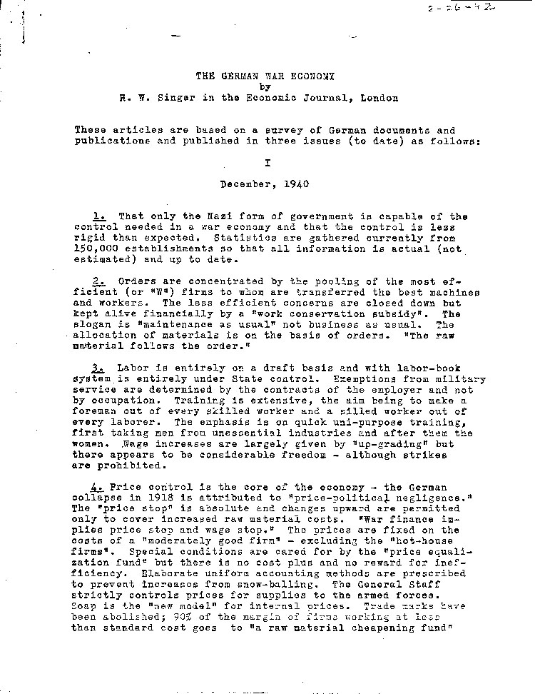 [a466b09.jpg] - memo 12/40 re: German War Econ.