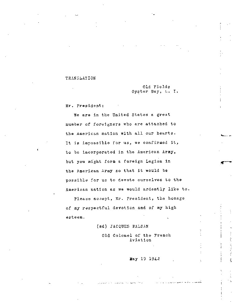[a466d05.jpg] - Jacques Balsan-->F.D.R. 5/19/42 translation