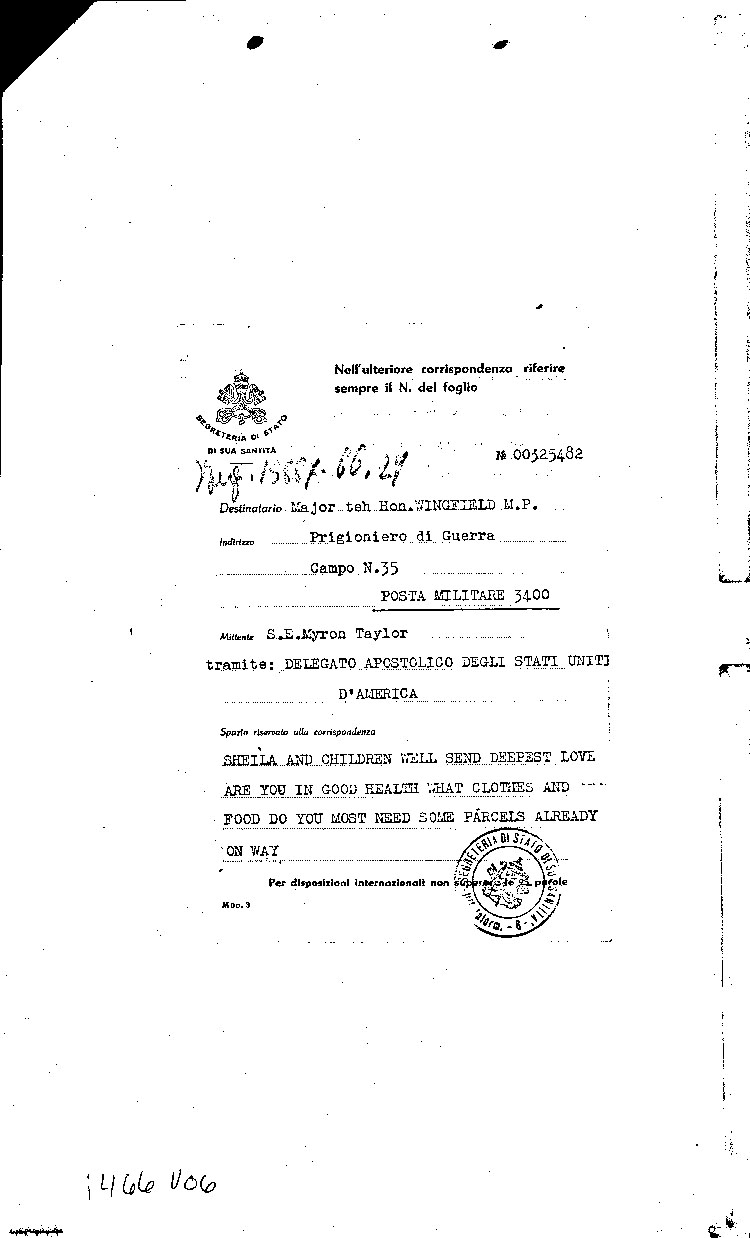 [a466v06.jpg] - Return message of Brit POW--> Taylor