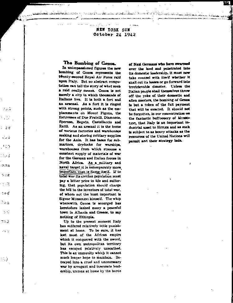 [a466y08.jpg] - newspaper art. on Bombing of Rome 10/42 and 7/42