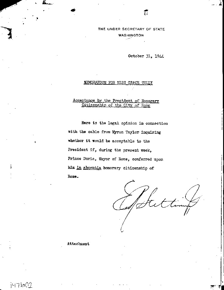[a471a02.jpg] - memo for G.Tully 10/31/44