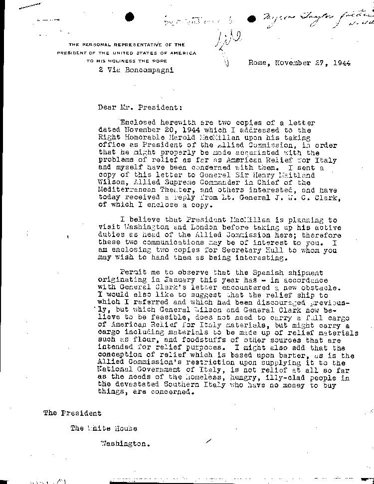 [a471g01.jpg] - Taylor-->F.D.R.  11/27/44