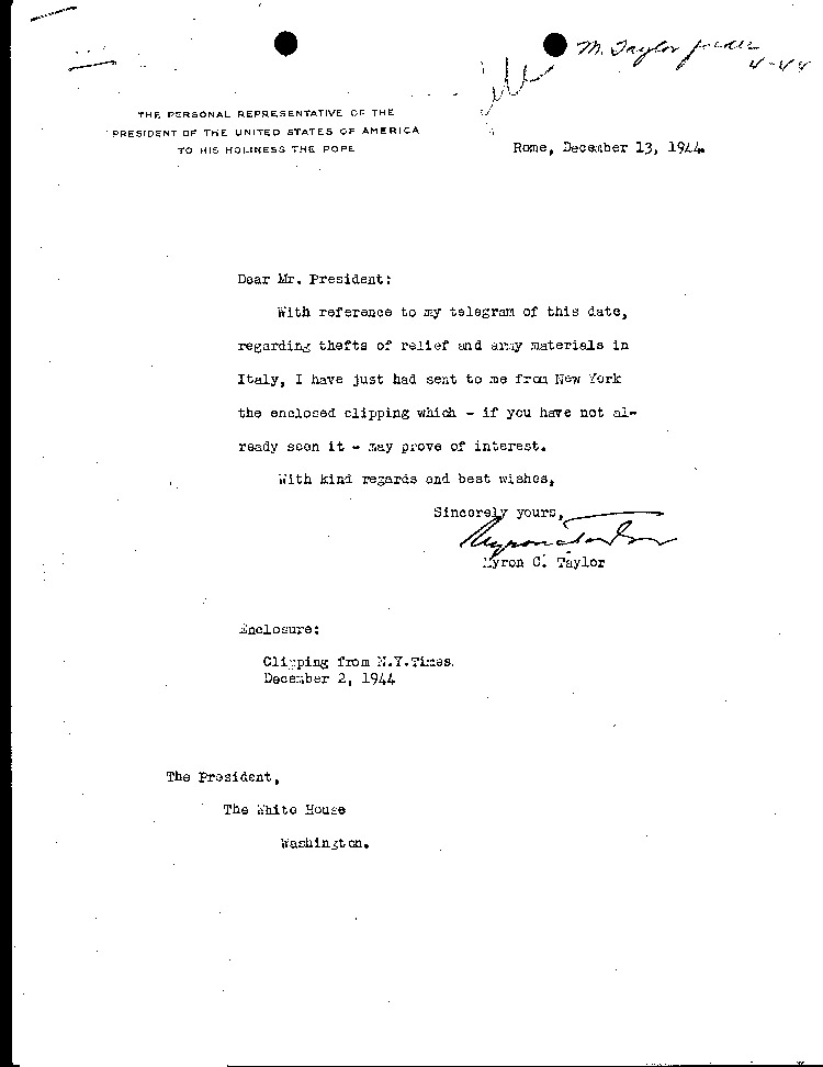 [a471l01.jpg] - Taylor-->F.D.R. 12/13/44