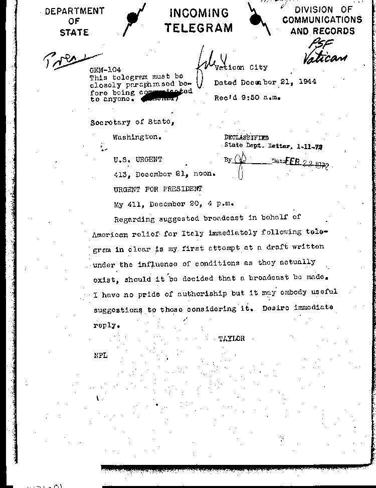 [a471p01.jpg] - Taylor--> F.D.R. 12/21/44