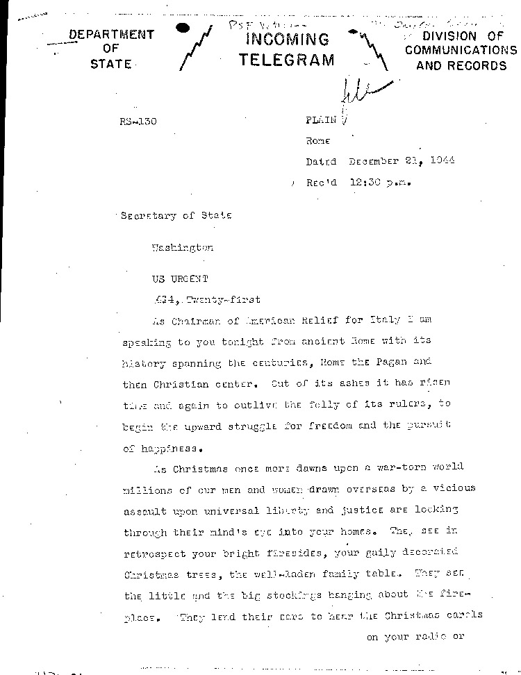 [a471q01.jpg] - Taylor--> Sec. of State 12/21/44