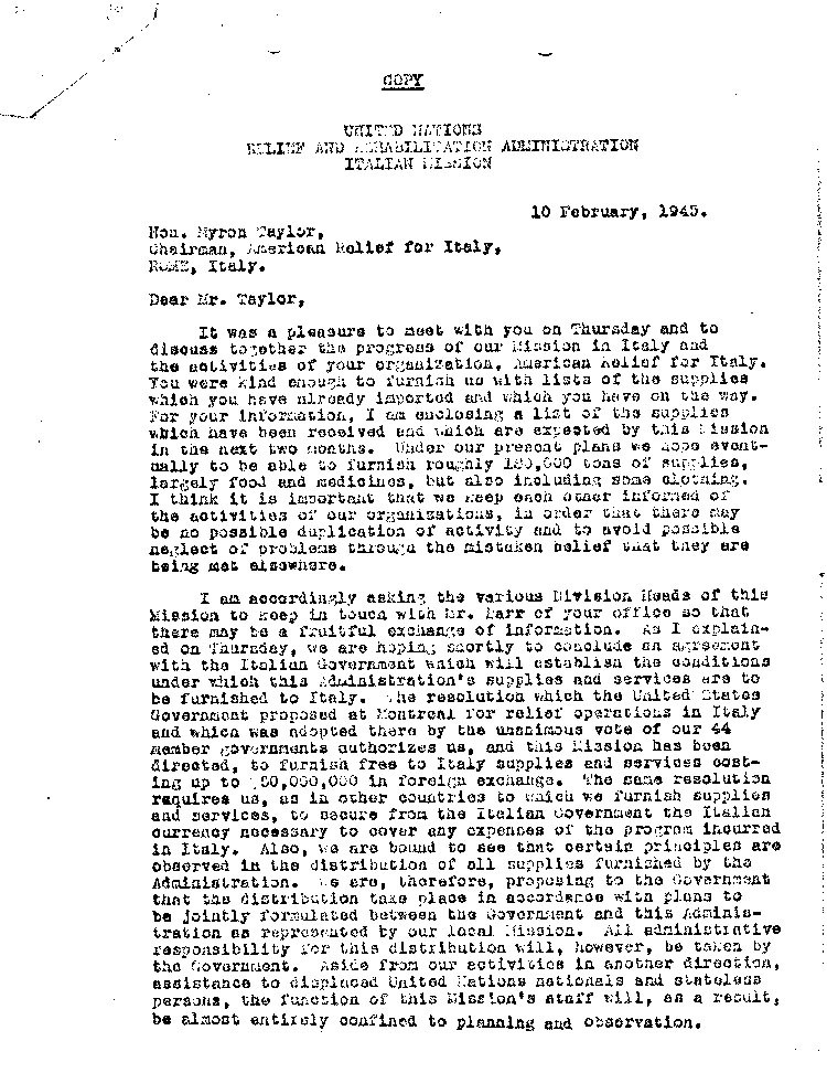[a473c03.jpg] - Mr. Keeney-->M. Taylor 2/10/45