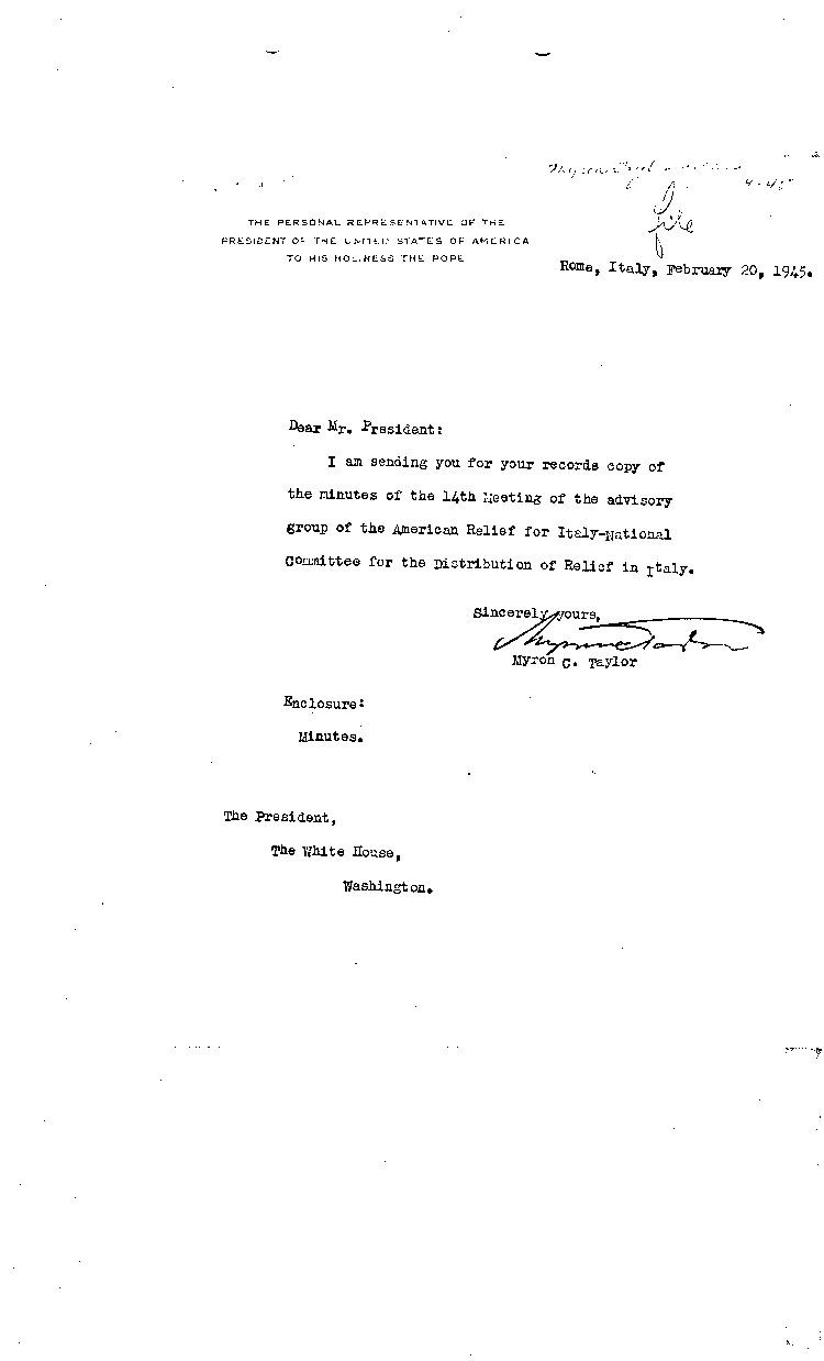 [a473d01.jpg] - M.Taylor-->F.D.R. 2/20/45