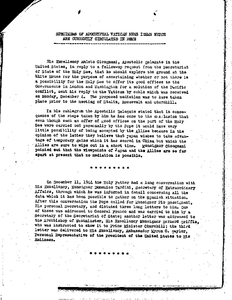 [a474d03.jpg] - specimens of apocryphal Vatican news circulated in Rome