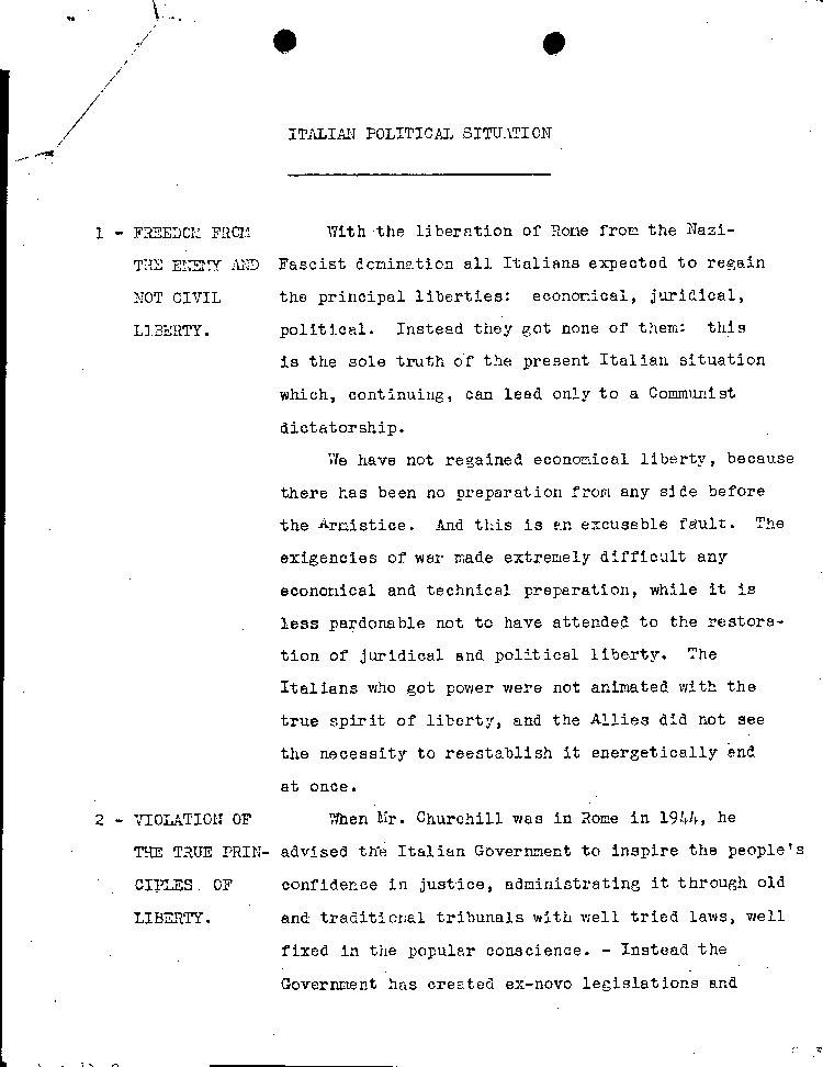 [a474j02.jpg] - memo on Italian Political Situation by Prof. Raffaele Bastianelli