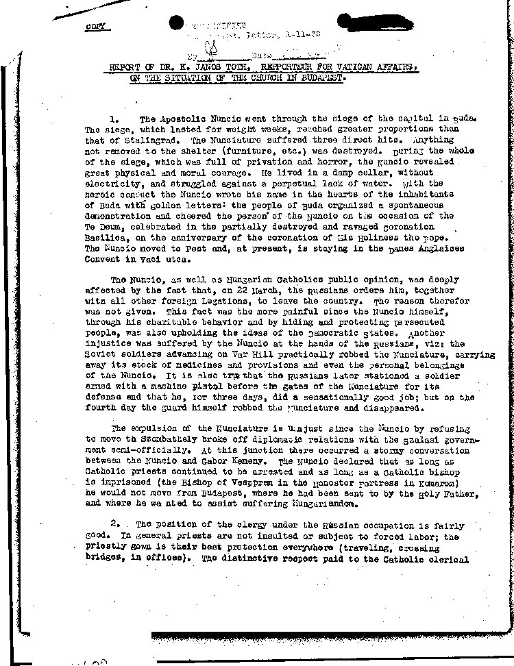 [a474k02.jpg] - Report of Dr. K. Janos Toth--Church situation in Budapest 3/26/45