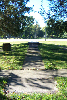 Original foundation of church.