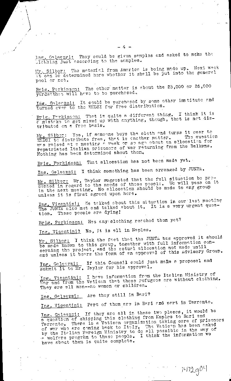 [a472g04.jpg] - Minutes from Meeting of Advisory Group Concerning Relief held 1/22/45