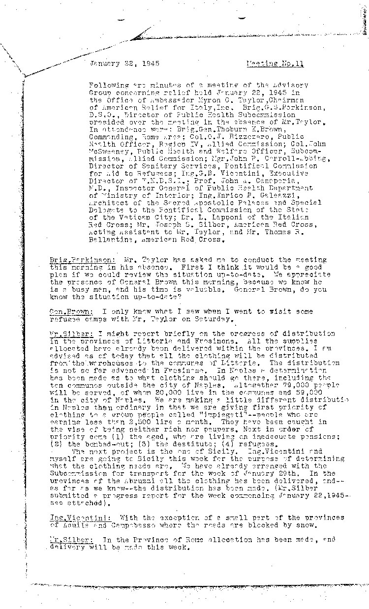 [a473e15.jpg] - minutes of M.Taylor Meeting 11 1/22/45